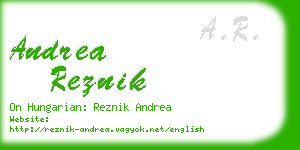 andrea reznik business card